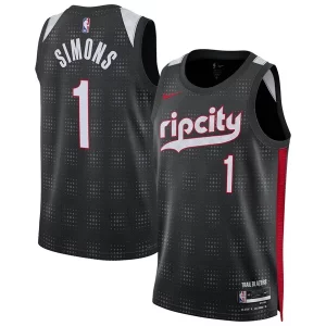 Original Cool Anfernee Simons Portland Trail Blazers Nike Unisex 2024/25 Swingman Player Jersey City Edition Black  para la gran final