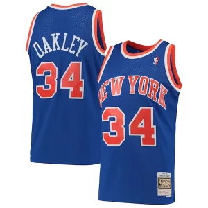 Elegante Encantador Atractivo Charles Oakley New York Knicks Hardwood Classics Swingman Jersey Blue  para la gran final