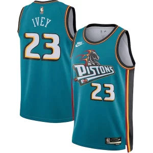 Bonito Fácil de llevar Elegante Jaden Ivey Detroit Pistons Nike Swingman Jersey Classic Edition Teal  para la gran final