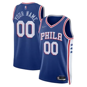 Magnífico Versátil Philadelphia 76ers Nike 2021/22 Diamond Swingman Custom Jersey Icon Edition Royal  para la gran final