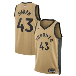 Elegante Pascal Siakam Toronto Raptors Nike Unisex 2023/24 Swingman Jersey Gold City Edition  para la gran final