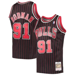 Maravilloso Genial Dennis Rodman Chicago Bulls Hardwood Classics Swingman Jersey Black  para la gran final