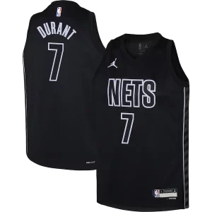 Moderno Increíble Kevin Durant Brooklyn Nets Jordan Brand Youth Swingman Jersey Statement Edition Black  para la gran final