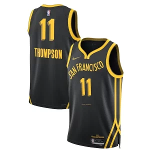 Original Klay Thompson Golden State Warriors Nike Unisex 2023/24 Swingman Jersey Black City Edition  para la gran final