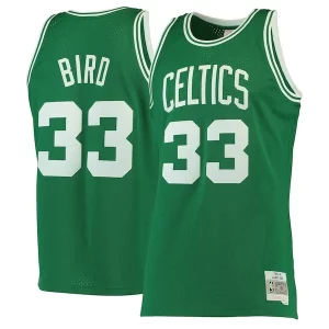 Elegante Larry Bird Boston Celtics Hardwood Classics Swingman Jersey Kelly Green/White  para la gran final