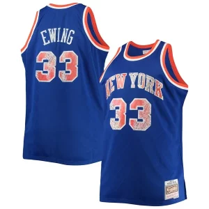 Fantástico Magnífico Patrick Ewing New York Knicks Big & Tall 1991/92 NBA 75th Anniversary Diamond Swingman Jersey Blue  para la gran final