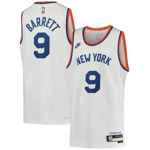 Lujoso Fácil de llevar RJ Barrett New York Knicks Nike Youth 2021/22 Swingman Player Jersey Classic Edition White  para la gran final