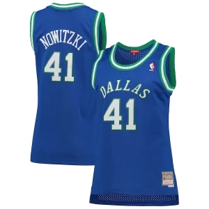Práctico Ideal Dirk Nowitzki Dallas Mavericks Women's Hardwood Classics Swingman Jersey Blue  para la gran final