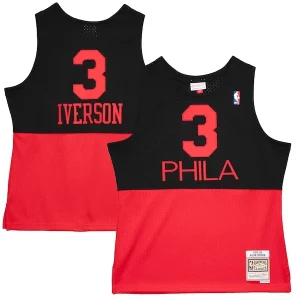 Práctico Robusto Allen Iverson Philadelphia 76ers 2003/04 Hardwood Classics Reload 2.0 Swingman Jersey Black  para la gran final