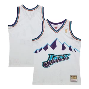 Fantástico Utah Jazz 1996 97 Hardwood Classics Swingman Jersey White  para la gran final