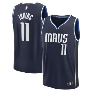 Encantador Perfecto Cool Kyrie Irving Dallas Mavericks Fast Break Replica Player Jersey Statement Edition Navy  para la gran final