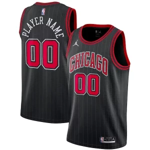 Resistente Moderno Chicago Bulls Jordan Brand Swingman Custom Jersey Statement Edition Black  para la gran final