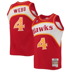 Perfecto Encantador Spud Webb Atlanta Hawks Hardwood Classics Swingman Jersey Red  para la gran final