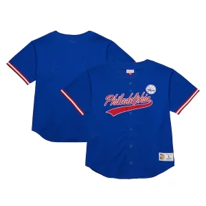 Moderno Philadelphia 76ers Hardwood Classics On The Clock Mesh Fashion Baseball Jersey Royal  para la gran final