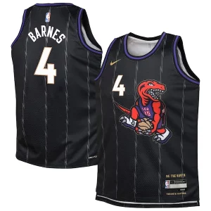 Robusto Resistente Scottie Barnes Toronto Raptors Nike Youth 2024/25 Swingman Player Jersey City Edition Black  para la gran final