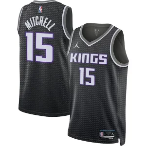 Estupendo Genial Davion Mitchell Sacramento Kings Jordan Brand Unisex Swingman Jersey Statement Edition Black  para la gran final