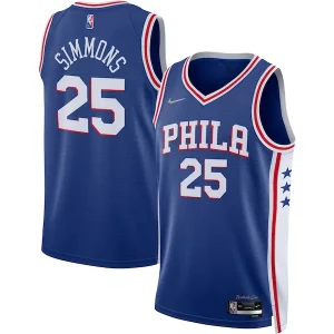 Genial Ben Simmons Philadelphia 76ers Nike 2021/22 Diamond Swingman Jersey Icon Edition Royal  para la gran final