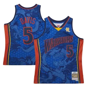 Práctico Baron Davis Golden State Warriors 2006/07 Hardwood Classics Asian Heritage 6.0 Swingman Throwback Player Jersey Royal  para la gran final