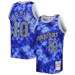 Lujoso Ideal Tim Hardaway Golden State Warriors 1990/91 Galaxy Swingman Jersey Blue  para la gran final