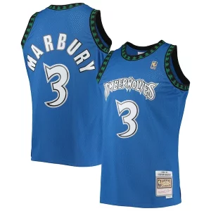 Atractivo Stephon Marbury Minnesota Timberwolves 1996/97 Hardwood Classics Swingman Jersey Blue  para la gran final