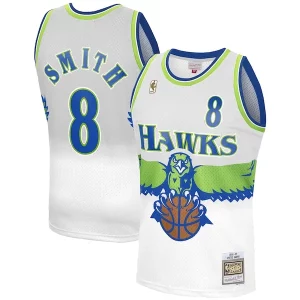 Resistente Steve Smith Atlanta Hawks 1996 97 Hardwood Classics Reload 3.0 Swingman Jersey White  para la gran final