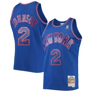 Elegante Robusto Larry Johnson New York Knicks 1996/97 Hardwood Classics Swingman Jersey Blue  para la gran final