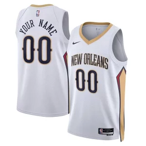 Único Robusto New Orleans Pelicans Nike Unisex Swingman Custom Jersey White Association Edition  para la gran final