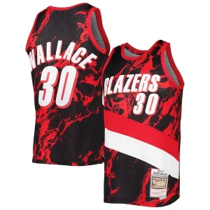 Genial Sofisticado Estupendo Rasheed Wallace Portland Trail Blazers 1999/00 Hardwood Classics Marble Swingman Jersey Black  para la gran final