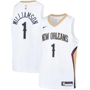 Original Zion Williamson New Orleans Pelicans Nike Youth Swingman Player Jersey Association Edition White/Navy  para la gran final