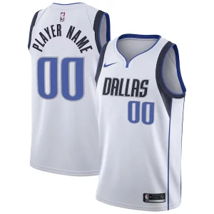 Único Original Dallas Mavericks Nike Custom Swingman Jersey White Association Edition  para la gran final