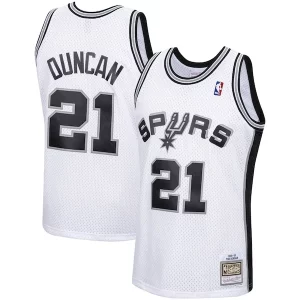Estupendo Tim Duncan San Antonio Spurs 1998/99 Hardwood Classics Swingman Jersey White  para la gran final