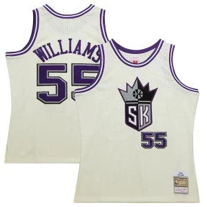 Increíble Lujoso Jason Williams Sacramento Kings Chainstitch Swingman Jersey Cream  para la gran final