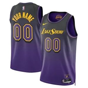Bonito Los Angeles Lakers Nike Unisex 2024/25 Custom Swingman Jersey City Edition Purple  para la gran final
