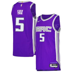 Robusto Chulo Increíble De'Aaron Fox Sacramento Kings Nike Authentic Player Jersey Icon Edition Purple  para la gran final