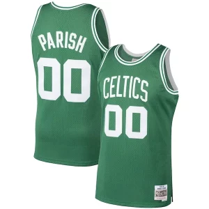 Elegante Robert Parish Boston Celtics 1985/86 Hardwood Classics Swingman Jersey Kelly Green  para la gran final