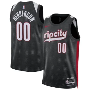 Lujoso Scoot Henderson Portland Trail Blazers Nike Unisex 2024/25 Swingman Player Jersey City Edition Black  para la gran final