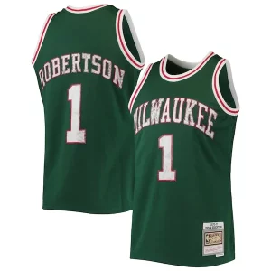 Ideal Práctico Moderno Oscar Robertson Milwaukee Bucks 1996/97 Hardwood Classics NBA 75th Anniversary Diamond Swingman Jersey Green  para la gran final