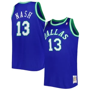 Elegante Hermoso Clásico Steve Nash Dallas Mavericks Big & Tall Hardwood Classics 1998/99 Swingman Jersey Blue  para la gran final