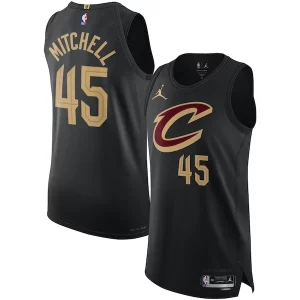 Moderno Donovan Mitchell Cleveland Cavaliers Jordan Brand Authentic Player Jersey Statement Edition Black  para la gran final