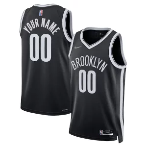 Lujoso Maravilloso Brooklyn Nets Nike 2021/22 Diamond Swingman Custom Jersey Icon Edition Black  para la gran final