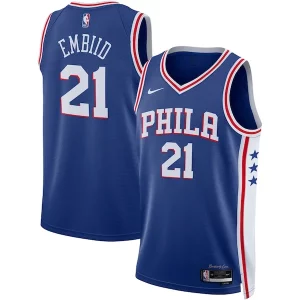 Encantador Joel Embiid Philadelphia 76ers Nike Unisex Swingman Jersey Icon Edition Royal/White  para la gran final