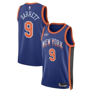 Bonito RJ Barrett New York Knicks Nike Unisex 2023/24 Swingman Jersey Blue City Edition  para la gran final