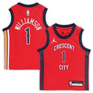 Hermoso Zion Williamson New Orleans Pelicans Jordan Brand Preschool 2022/23 Replica Jersey Statement Edition Red  para la gran final