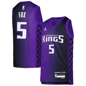 Magnífico De'Aaron Fox Sacramento Kings Jordan Brand Youth Swingman Jersey Statement Edition Purple  para la gran final