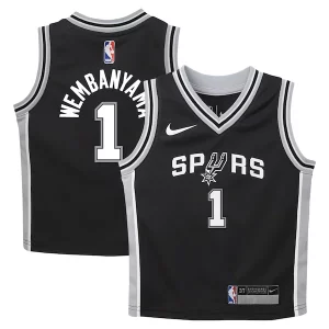 Duradero Original Victor Wembanyama San Antonio Spurs Nike Toddler Swingman Player Jersey Icon Edition Black  para la gran final