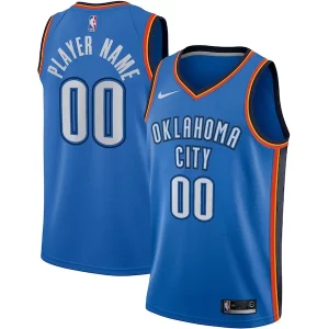 Elegante Lujoso Oklahoma City Thunder Nike Swingman Custom Jersey Blue Icon Edition  para la gran final
