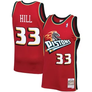 Fácil de llevar Grant Hill Detroit Pistons 1999/00 Hardwood Classics Swingman Jersey Red  para la gran final