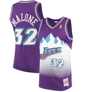 Robusto Karl Malone Utah Jazz 1996/97 Hardwood Classics Swingman Jersey Purple  para la gran final