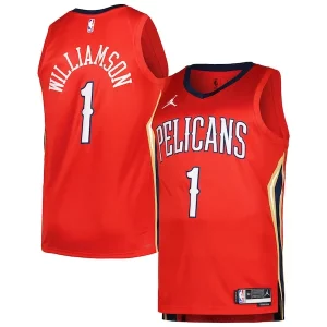 Original Perfecto Zion Williamson New Orleans Pelicans Jordan Brand Swingman Player Jersey Statement Edition Red  para la gran final