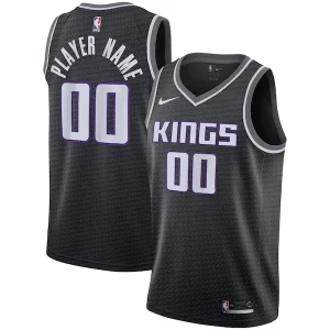 Clásico Cool Original Sacramento Kings Nike Swingman Custom Jersey Black Statement Edition  para la gran final
